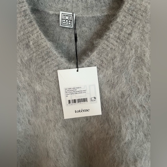 Toteme Petite alpaca-blend knit light grey melange - Picture 3 of 4